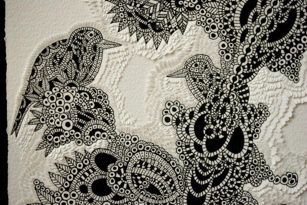 Portfolio bas relief papier vanessa campos dessin art contemporain